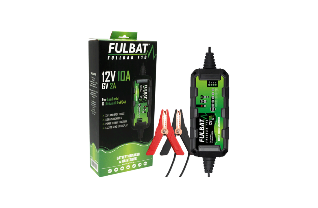 Fulbat FULLOAD F10 Battery Charger & Maintainer 6V/12V - 10A