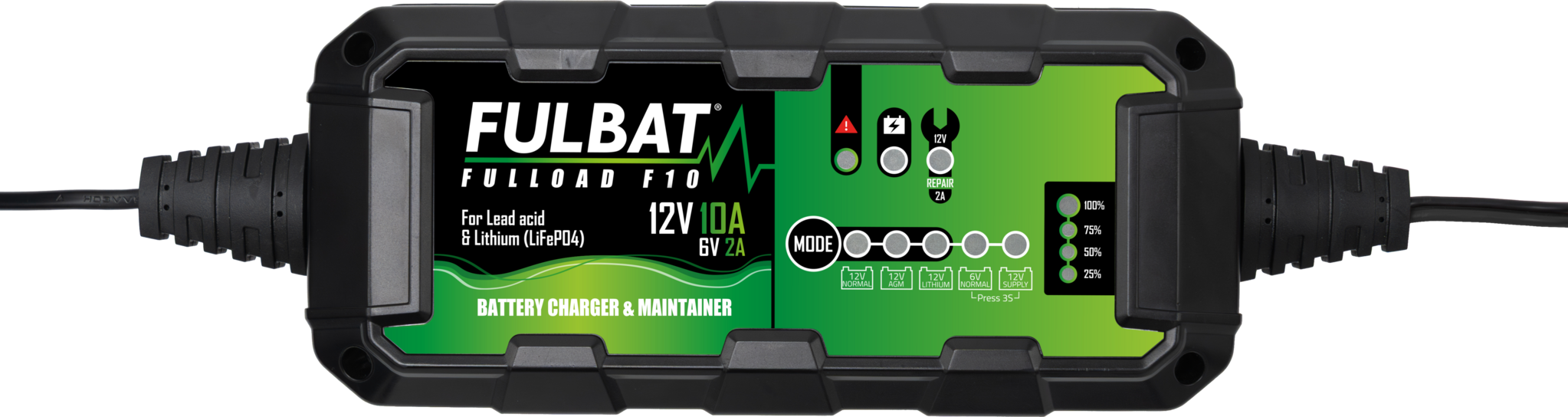 Fulbat FULLOAD F10 Battery Charger & Maintainer 6V/12V - 10A