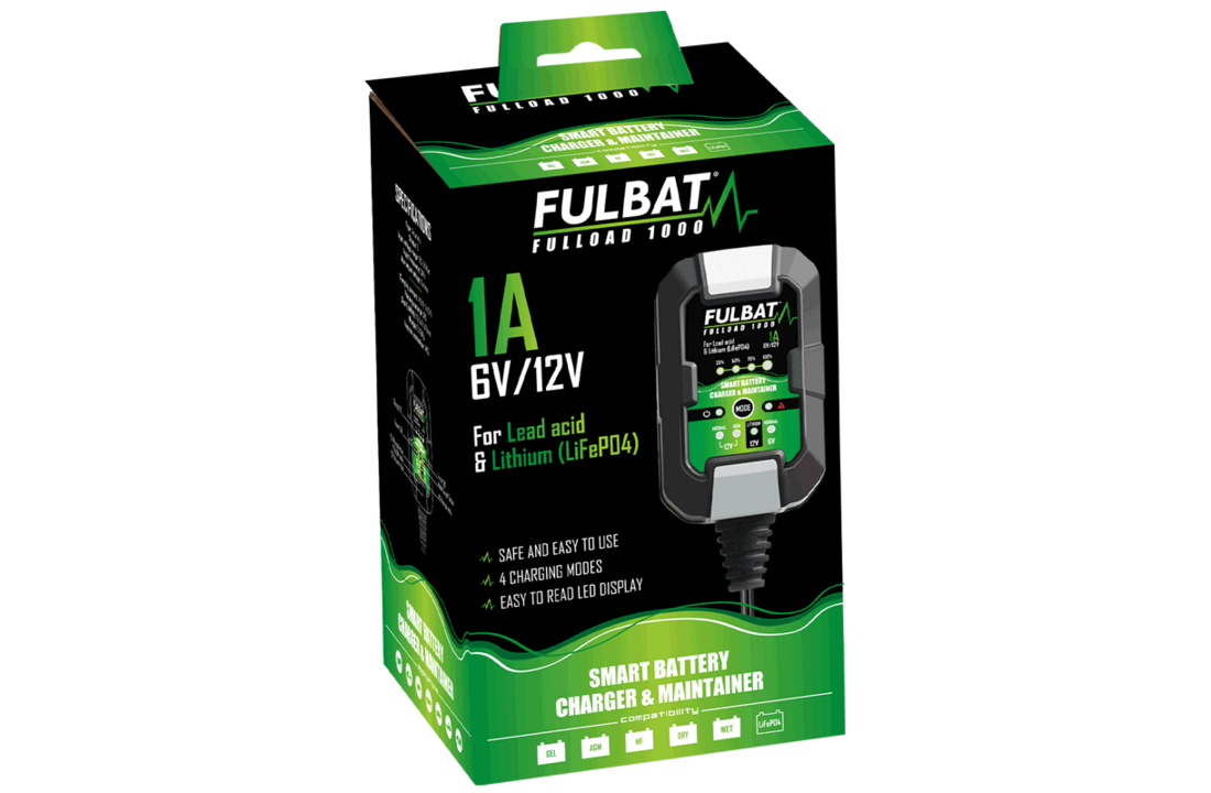 Fulbat FULLOAD 1000 Acculader & Druppellader - 6V/12V - 1A