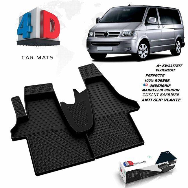 VW 4D Rubberen Vloermat Volkswagen T5 4 delig