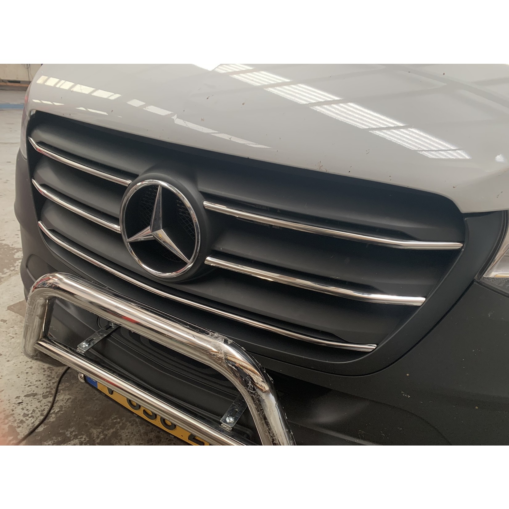 Mercedes-Benz Chrome grille lijsten voorgrill MB Sprinter W907 RVS 5 delig vanaf 2018