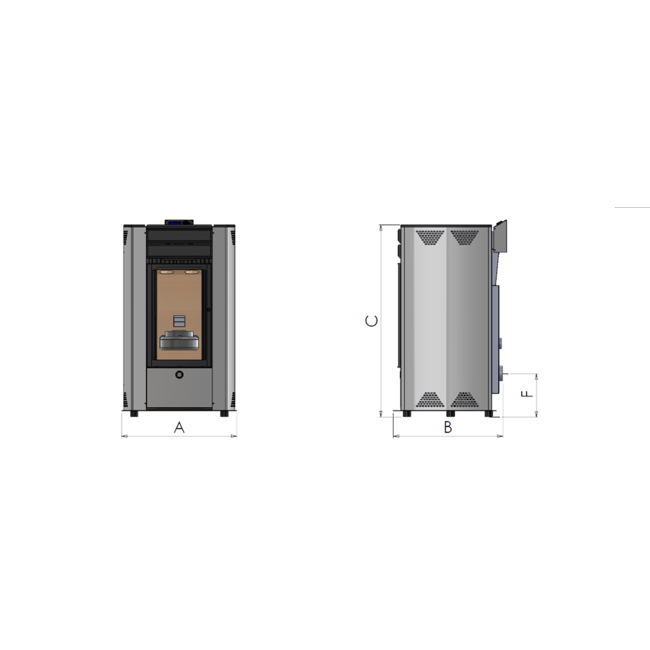 Kozlusan 11 kw Airsmartpell pelletkachel