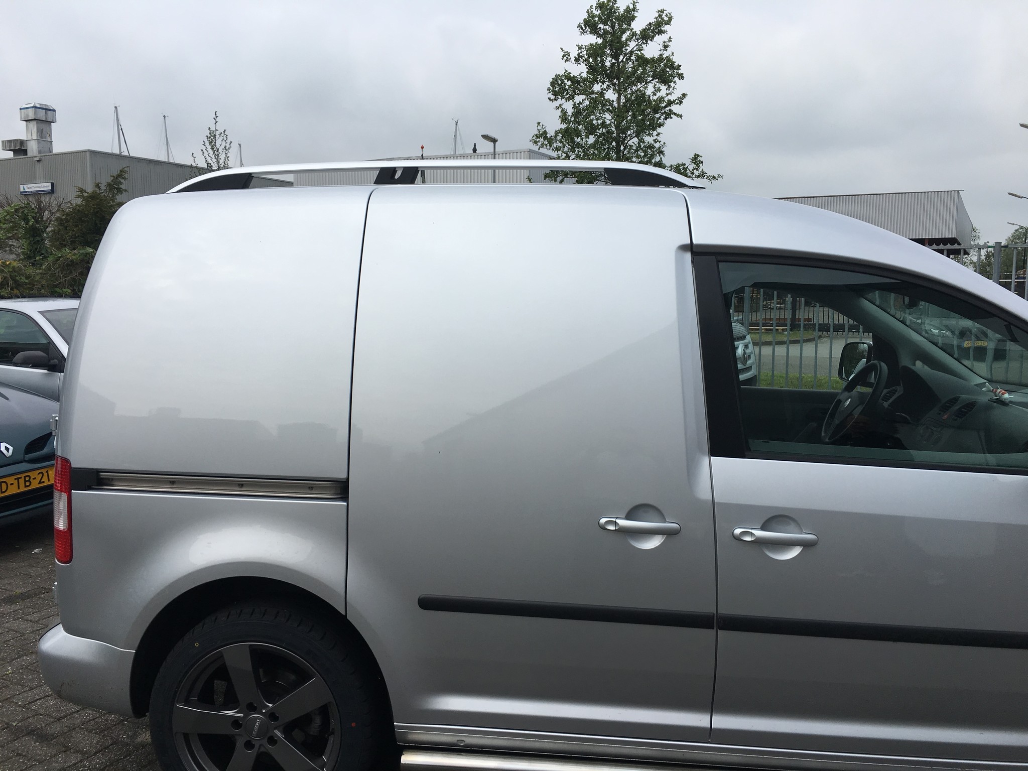 OMAC Dakrails, dakbagagedrager voor VW Caddy III 2003-2015 L2, lang aluminium, zwart, 2 x