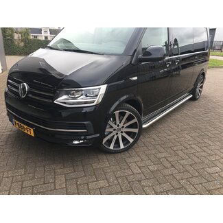 VW T5 T6 Sidebars buis 60 mm met RVS trede (set van 2 stuks)