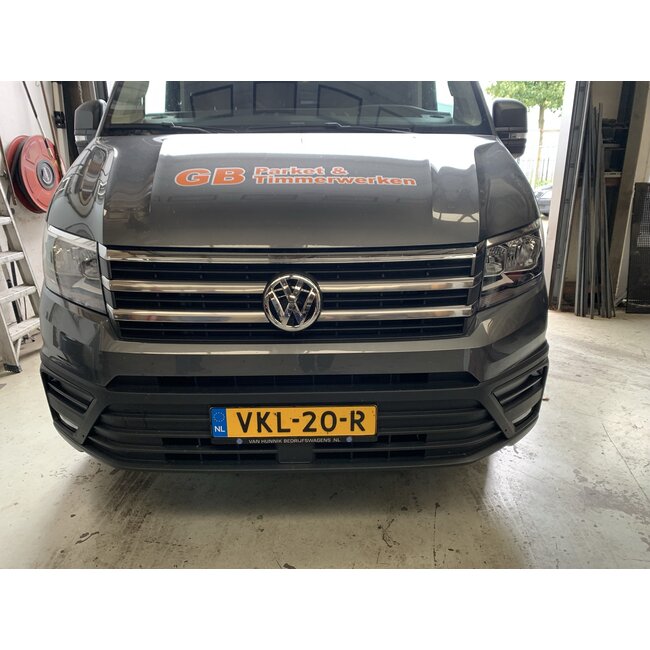 VW Chrome grille lijsten voorgrill VW CRAFTER va Bj.2017 RVS 4 delig