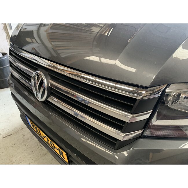 VW Chrome grille lijsten voorgrill VW CRAFTER va Bj.2017 RVS 4 delig