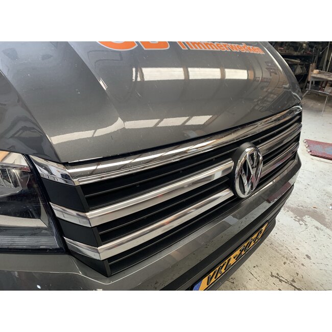 VW Chrome grille lijsten voorgrill VW CRAFTER va Bj.2017 RVS 4 delig