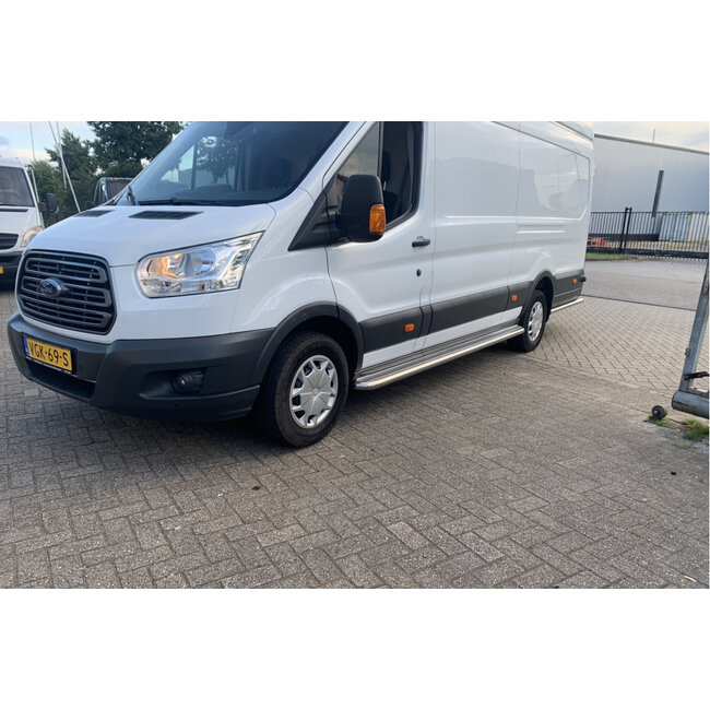 Ford Transit Sidebars met rvs trede L1