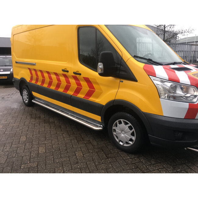 Ford Transit Sidebars met rvs trede L3/L4