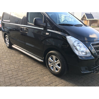 Hyundai H1 H300 Sidebars buis 60 mm met RVS trede L2