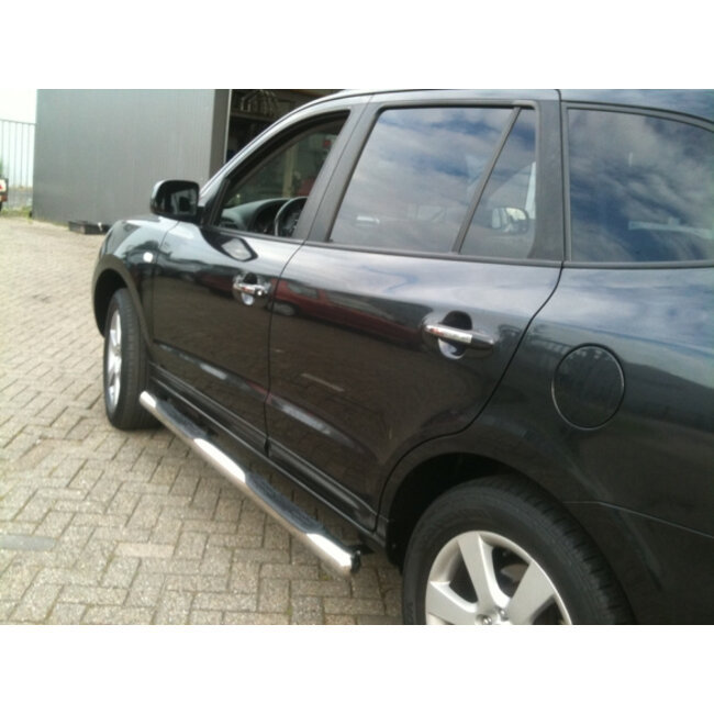 Hyundai Santa Fe Sidebars met opstapjes 70mm dik