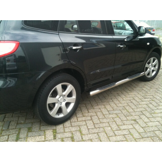 Hyundai Santa Fe Sidebars met opstapjes 70mm dik