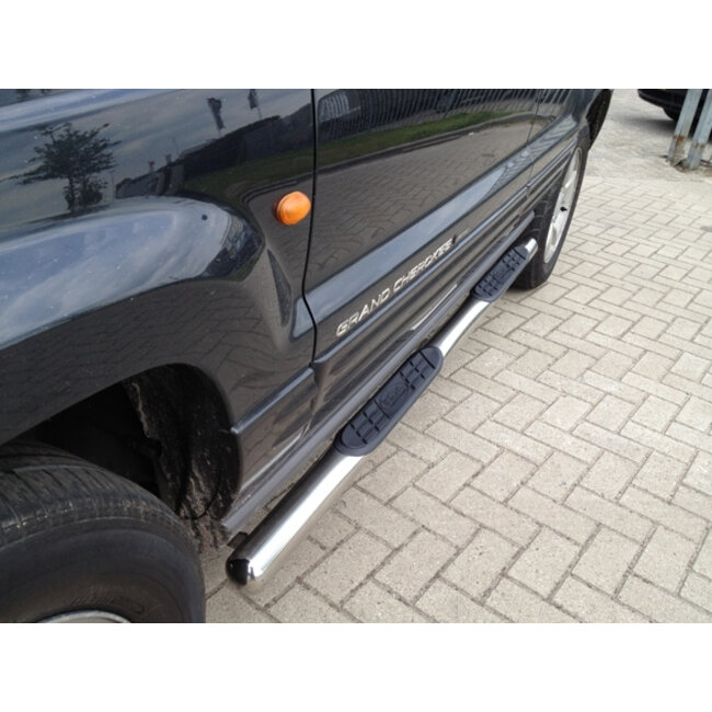 Jeep Cherokee Sidebars rechte buis 76 mm met opstapjes