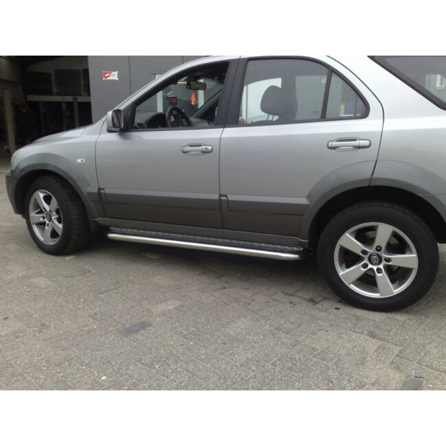 Kia Sorento 2003-2010 Sidebars met aluminium treeplank