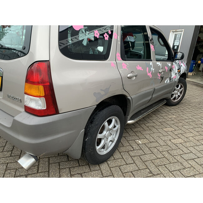 Mazda Tribute Sidebars met rvs trede