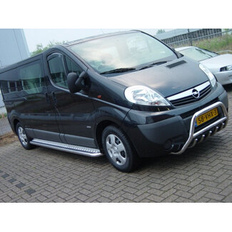 Nissan Primastar Sidebars buis 60 mm met aluminium treeplank L1