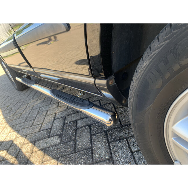 Peugeot Bipper Sidebars rechte buis 70 mm met opstapjes