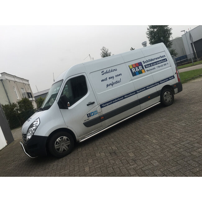 Renault Master 3 F62 Sidebars met rvs plaat L1