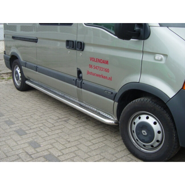 Renault Master Sidebars met aluminium treeplank L2