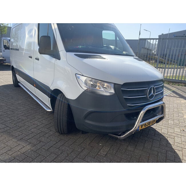Sprinter W907 Sidebars met rvs traanplaat L2