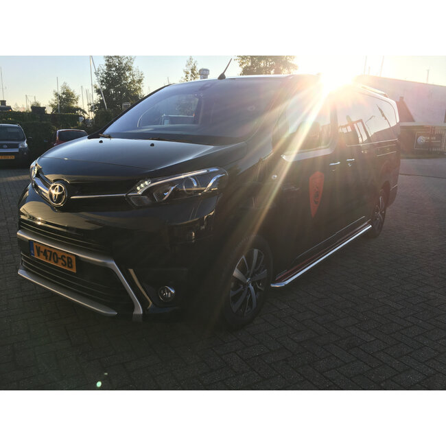 Toyota Proace Opel Vivaro Sidebars met RVS trede L1
