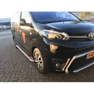 Toyota Proace Opel Vivaro Sidebars met RVS trede L2/L3