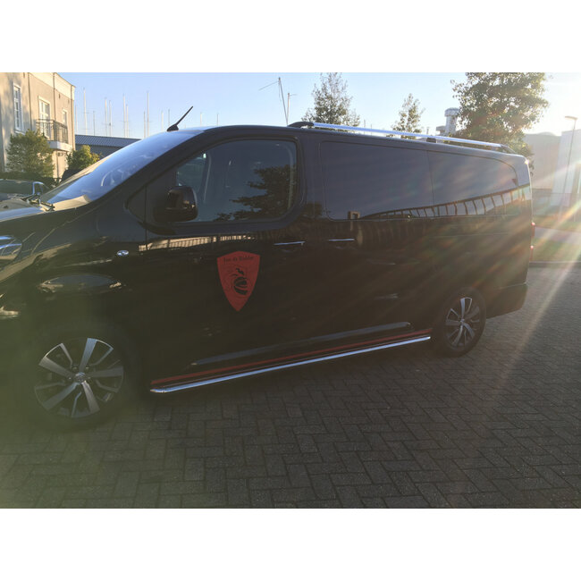 Toyota Proace Opel Vivaro Sidebars met RVS trede L2/L3