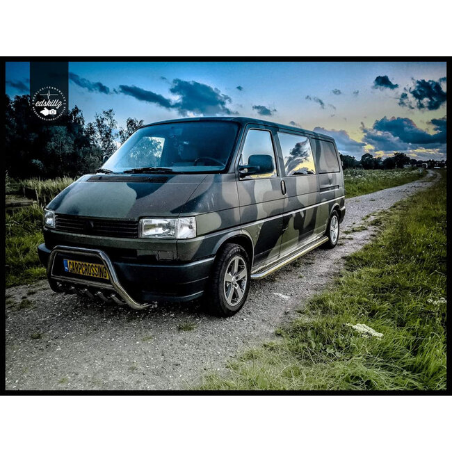 VW T4 Sidebars buis 60 mm met RVS trede (set van 2 stuks) L1