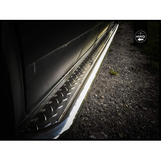 VW T4 Sidebars buis 60 mm met RVS trede (set van 2 stuks) L2