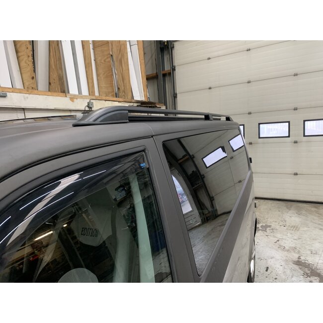 VW T5 T6 Dakrails Gebogen Aluminium Zwart