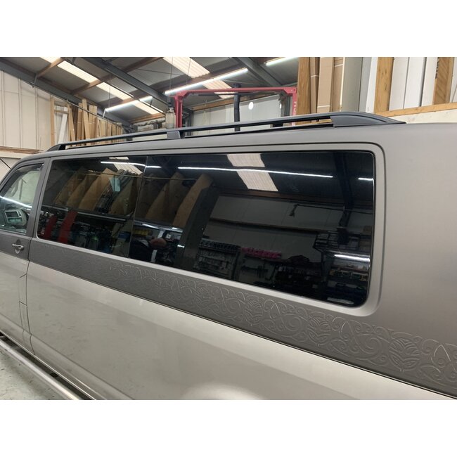 VW T5 T6 Dakrails Gebogen Aluminium Zwart