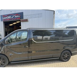 Opel Vivaro Renault Trafic Sidebars buis 60 mm met RVS trede Zwart gepoedercoat
