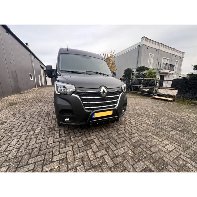 Renault Master vanaf 2019 Pushbar Bullbar met carterbeschermer Zwart
