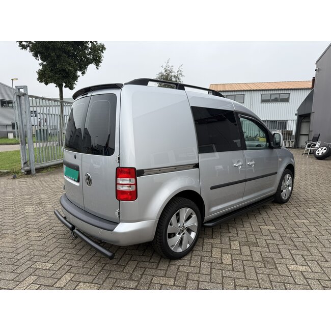 VW Caddy 2003-2019 Sidebars met rvs trede Zwart gepoedercoat