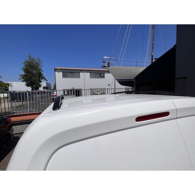 Peugeot Partner 2008-2018 Dakrails Gebogen Aluminium Zwart