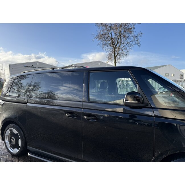 VW ID Buzz Sidebars met rvs trede Zwart