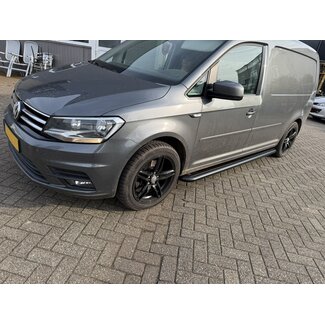 VW Caddy Maxi Sidebars met rvs trede zwart