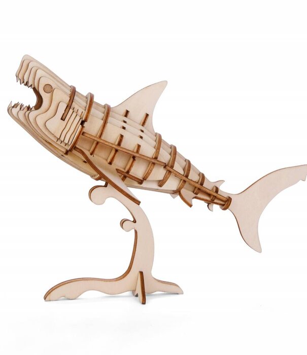 Kikkerland 3D wooden puzzle - shark