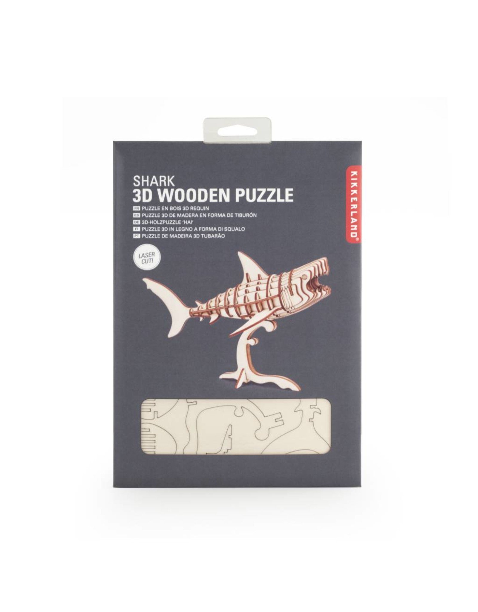 Kikkerland 3D houten puzzel - haai