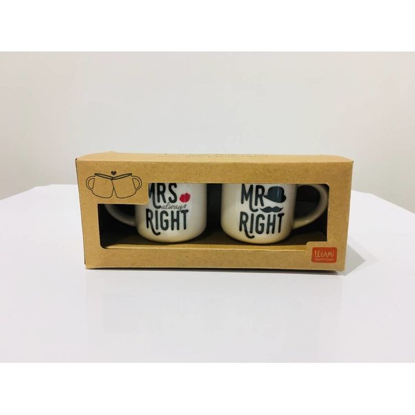 Jelly Jazz espresso drinking cups - Mrs right / Mr right