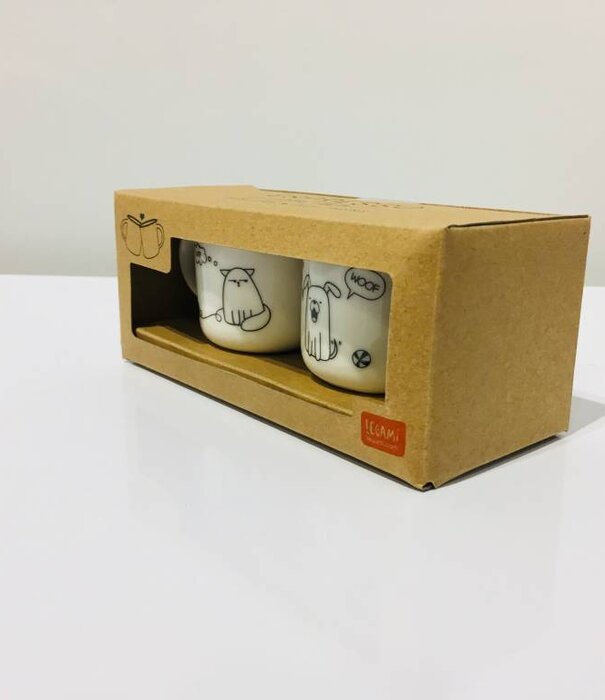 Legami espresso mugs - dog & cat