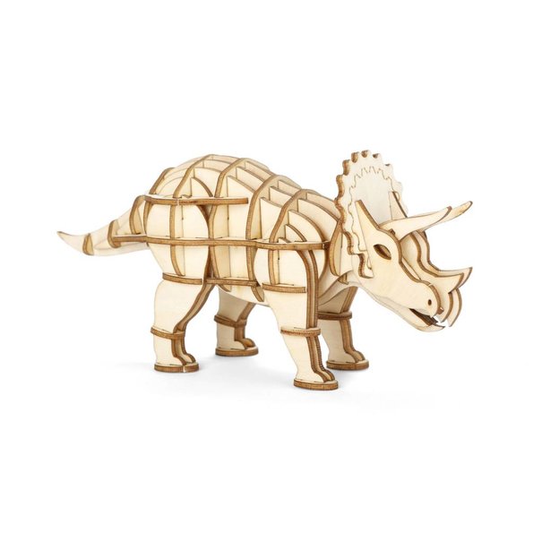 Kikkerland 3D wooden puzzle - triceratops
