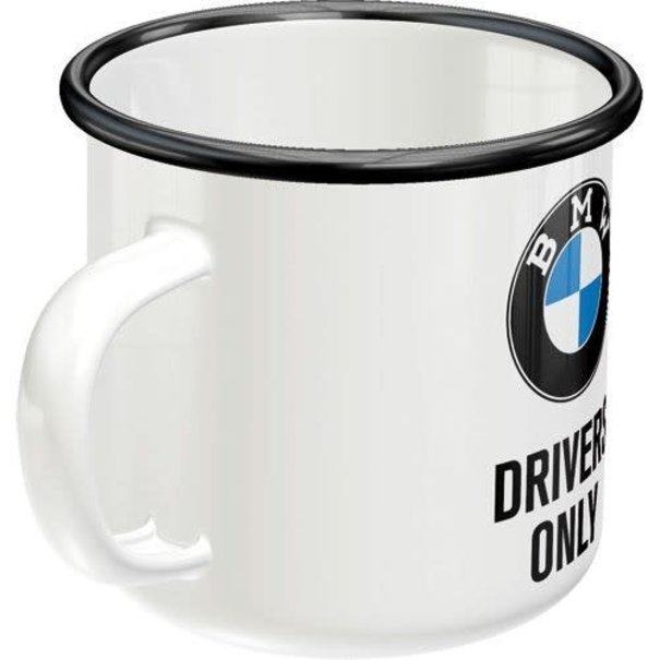 Jelly Jazz enamel drinking cup - BMW drivers only