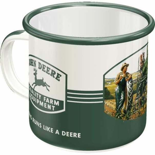 Nostalgic Art enamel drinking cup - john deere