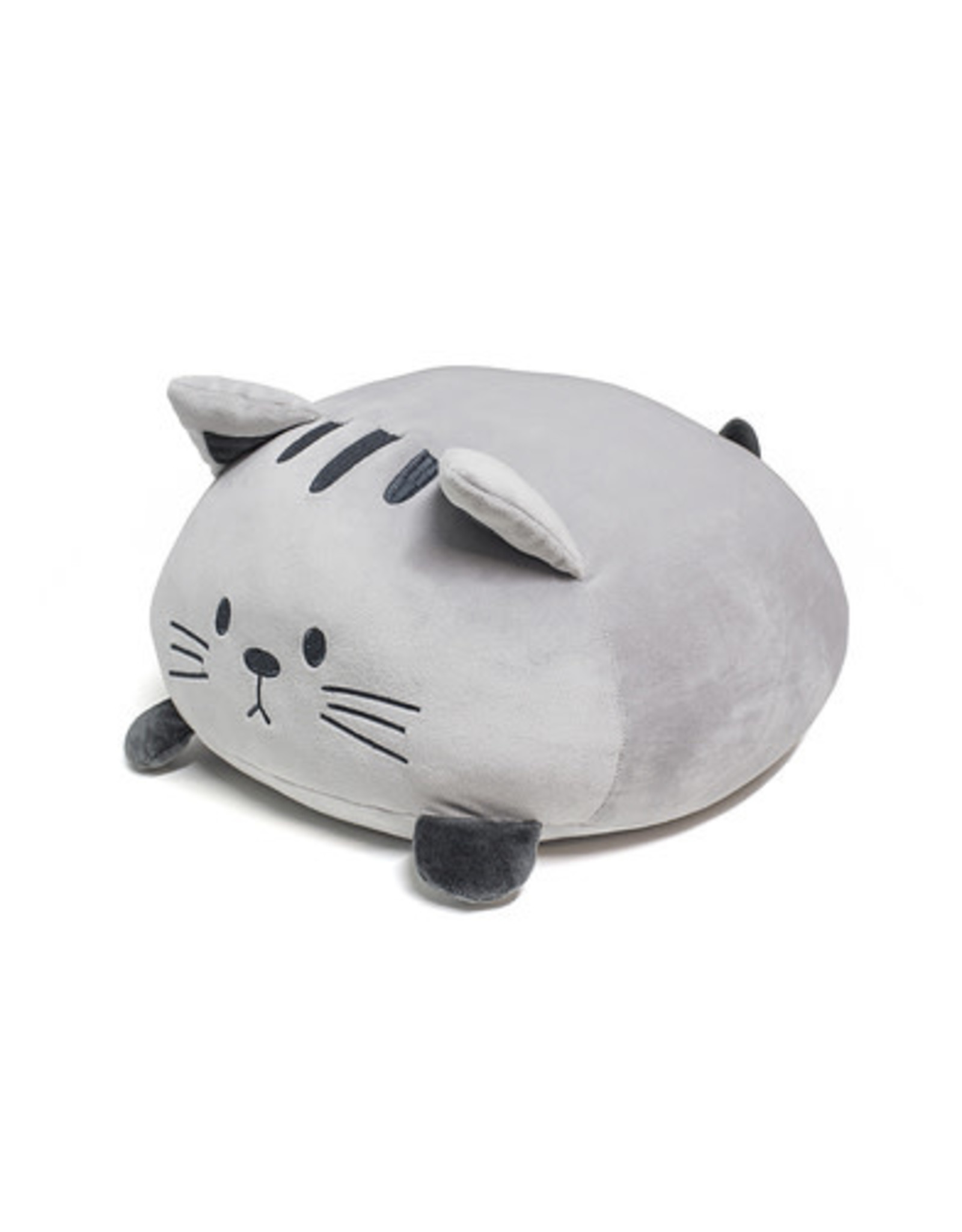 gray cat pillow