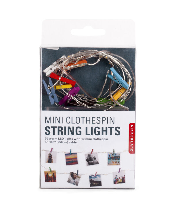 Kikkerland light string - photo clips (rainbow)