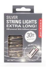 Kikkerland lichtslinger - extra lang (zilver)