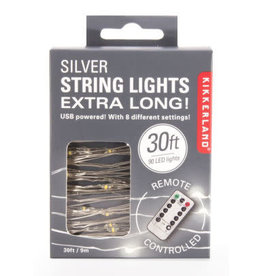 Kikkerland lichtslinger - extra lang (zilver)