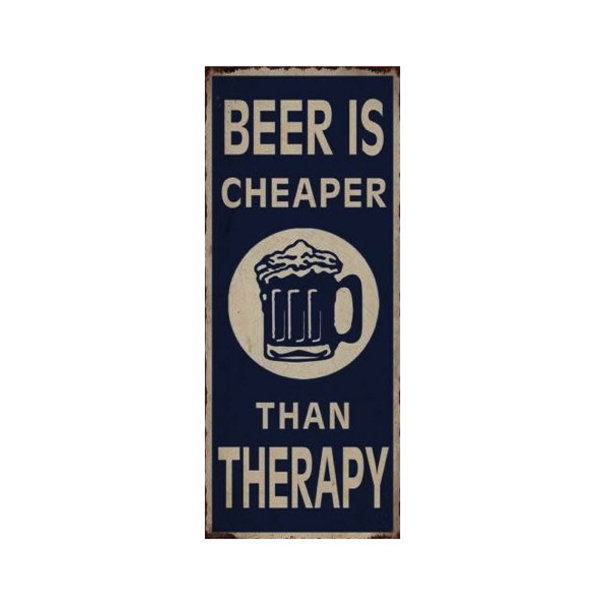 Jelly Jazz sign - beer is cheaper than therapy