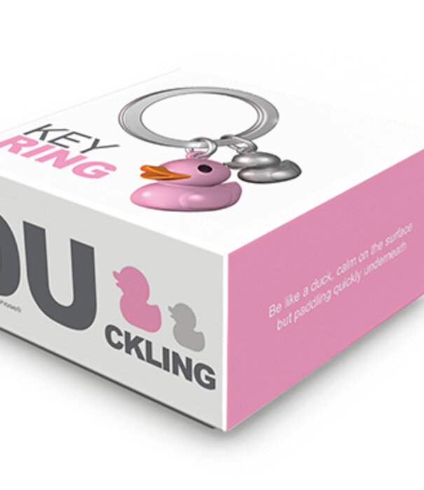 Metalmorphose keyring - duck (pink)